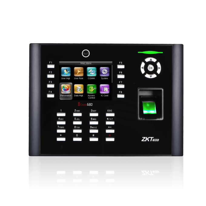 Fingerprint Time & Attendance and Access Control Terminal Model: iClock 680